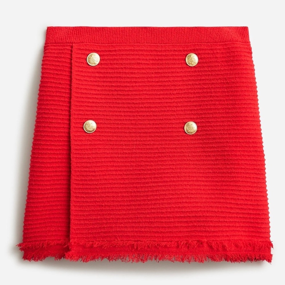 J Crew Faux-wrap Sweater-skirt in Fine Bouclé